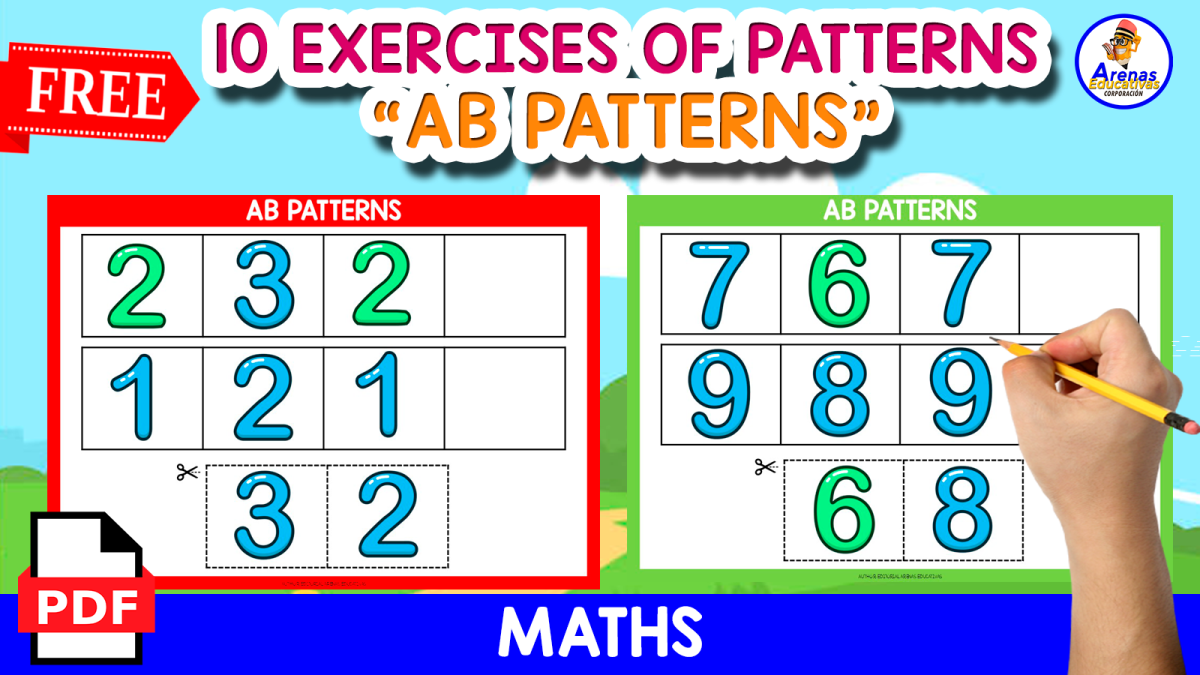 An educational teaching resource from EDITORIAL LAURA EDUCA entitled FREE GAME OF PATTERNS | NUMBERS THEMED downloadable at Teach Simple.