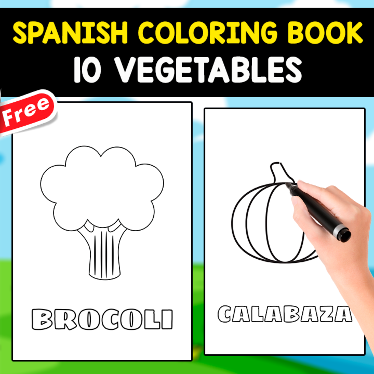 An educational teaching resource from EDITORIAL LAURA EDUCA entitled FREE SPANISH COLORING PAGES | LOS 10 VEGETALES downloadable at Teach Simple.