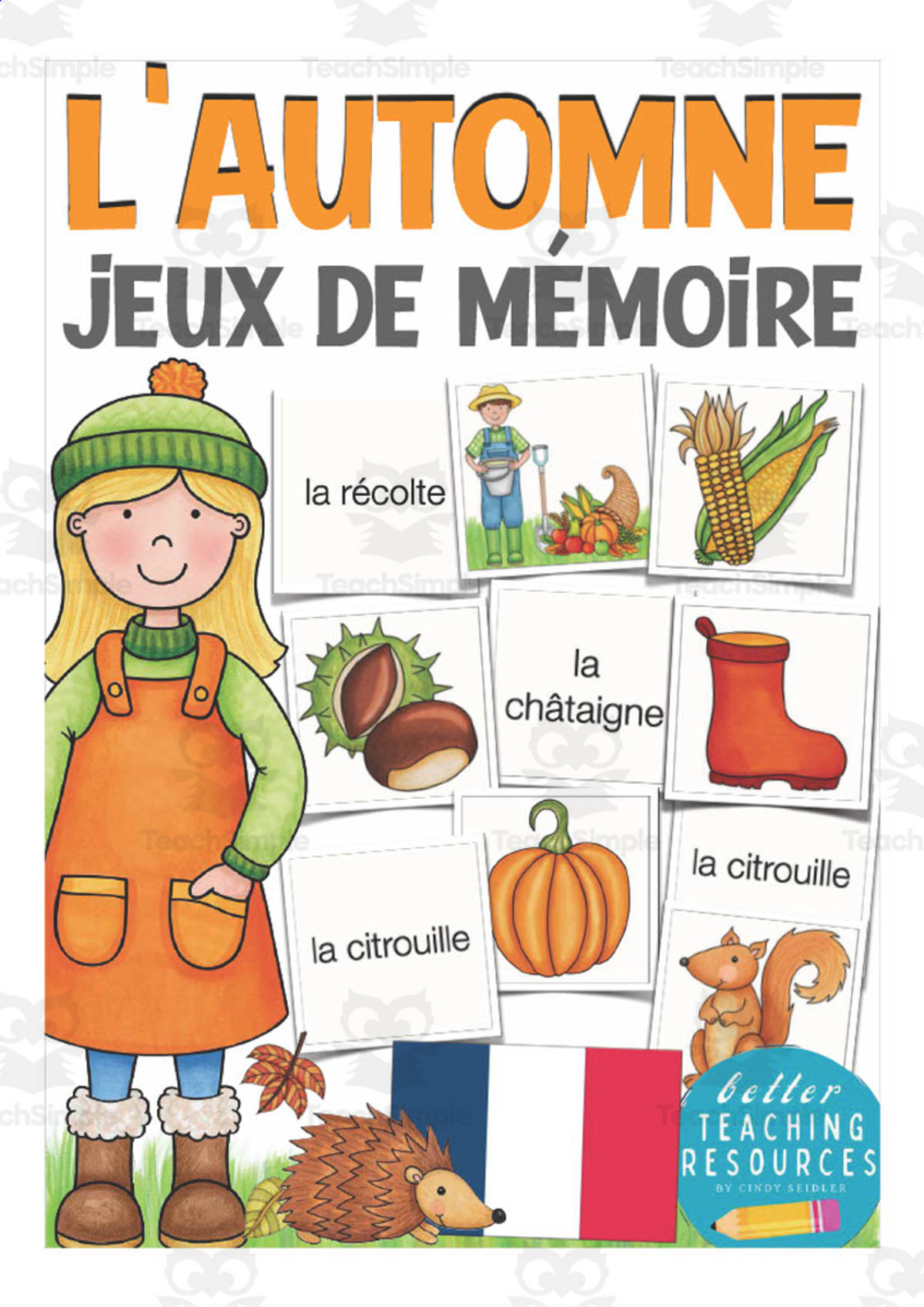 An educational teaching resource from Better Teaching Resources entitled French: Autumn Memory Game downloadable at Teach Simple.