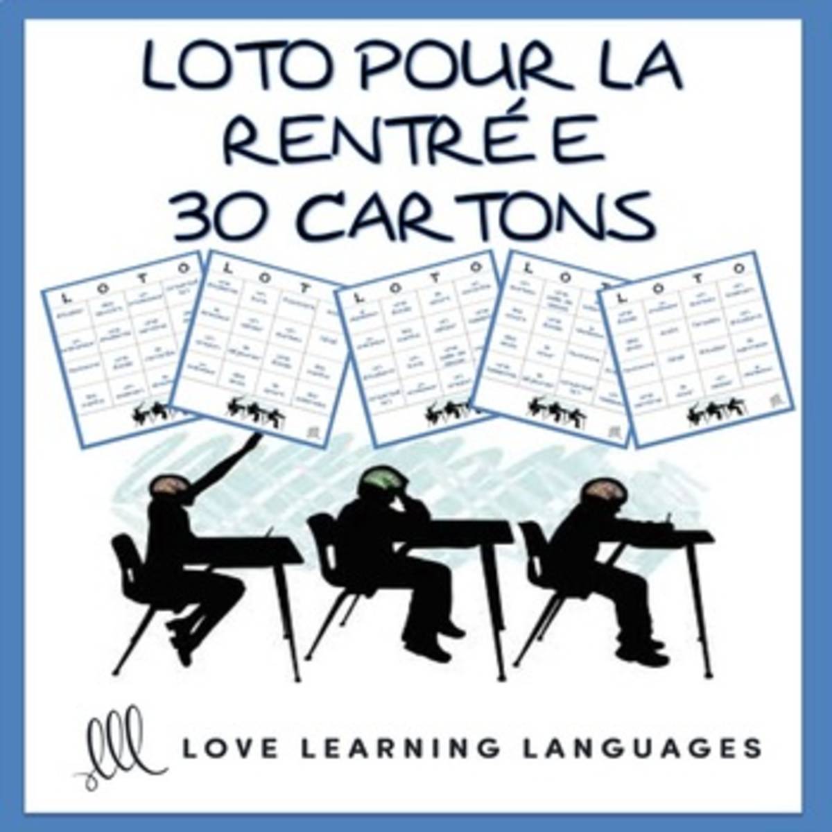 An educational teaching resource from Love Learning Languages entitled French: Back to School - BINGO Game downloadable at Teach Simple.