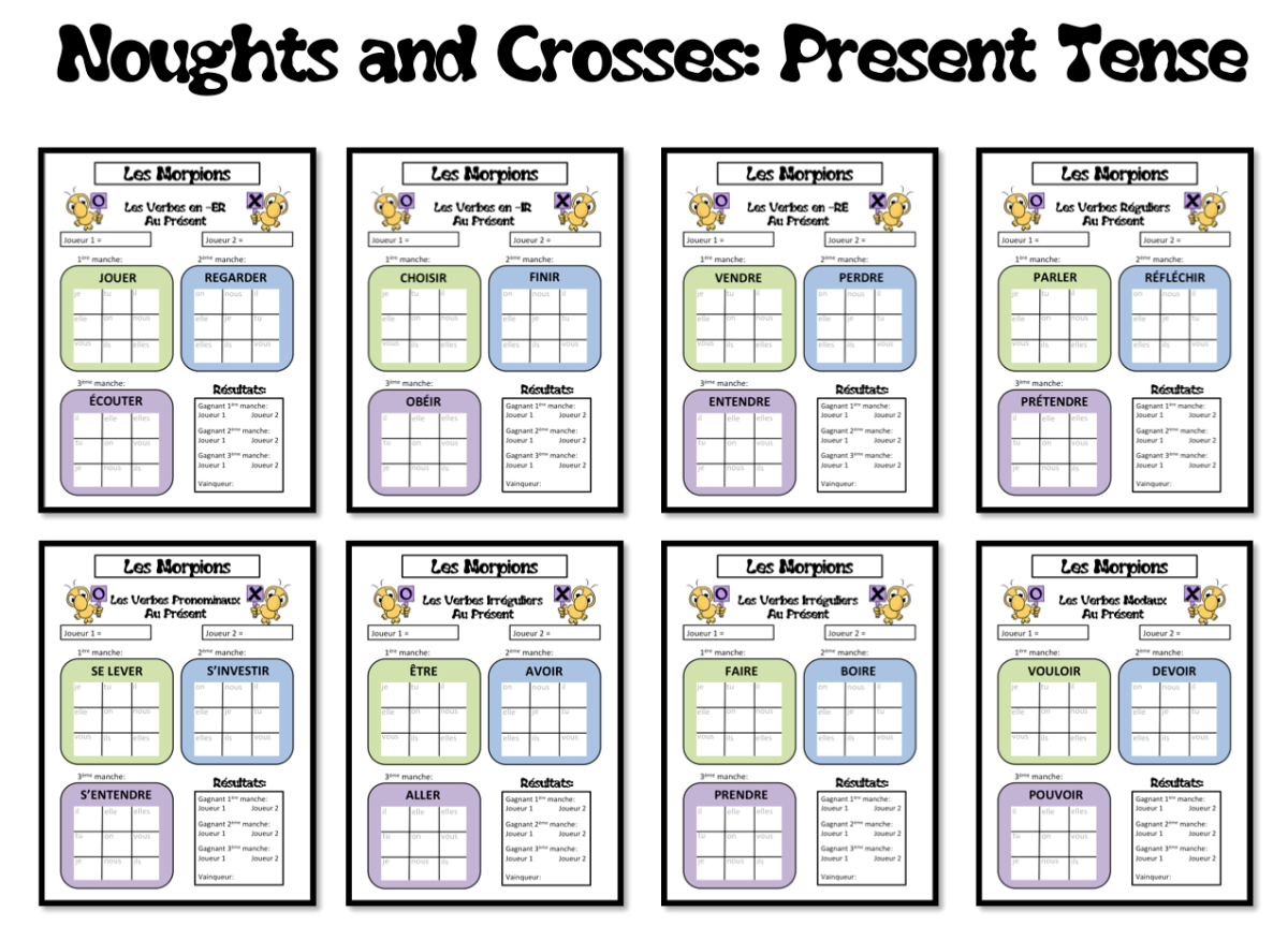 An educational teaching resource from Laprofdefrancais' Shop entitled French: Conjugation Game for Present Tense downloadable at Teach Simple.