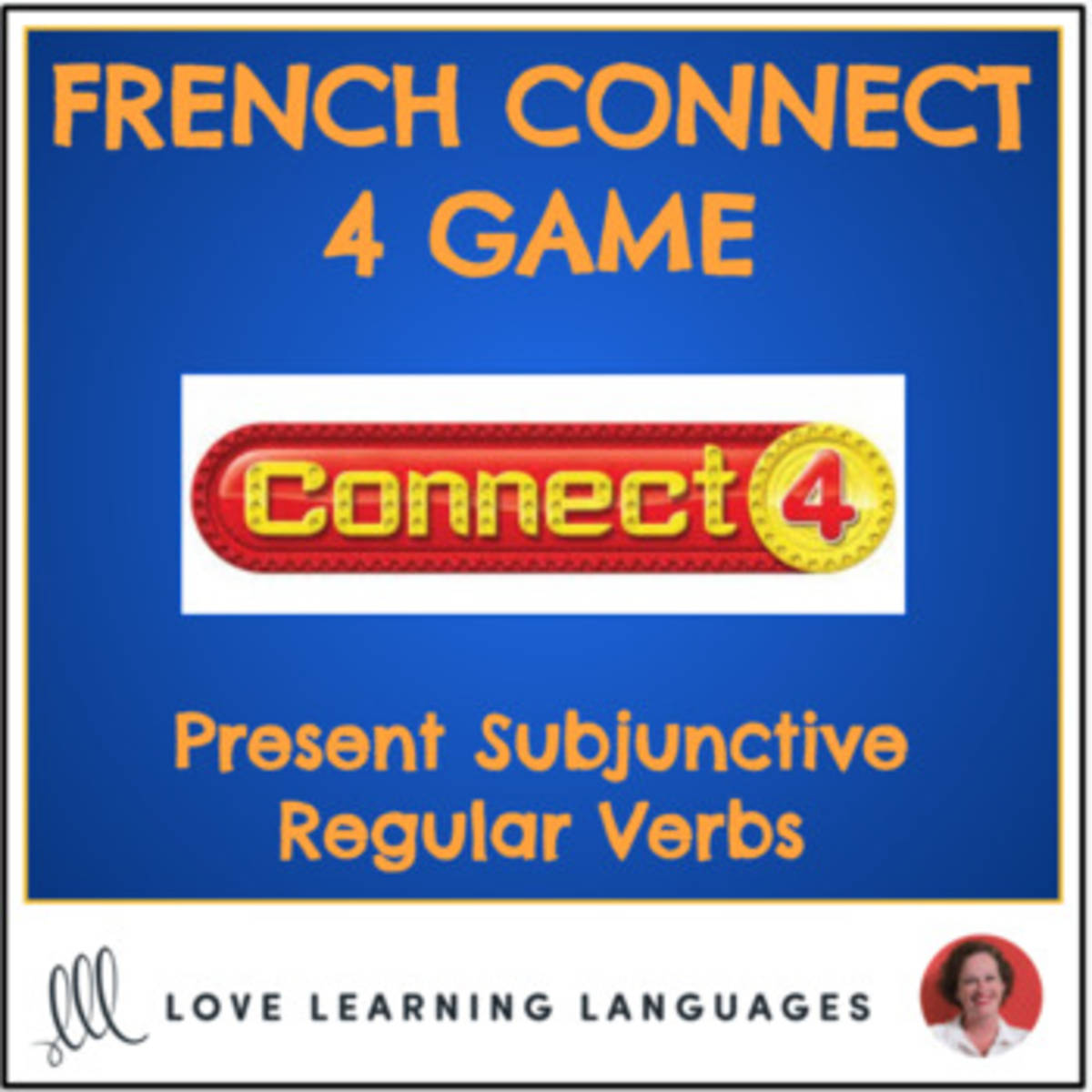 An educational teaching resource from Love Learning Languages entitled French Connect 4 Game - Present Subjunctive - Regular Verbs downloadable at Teach Simple.