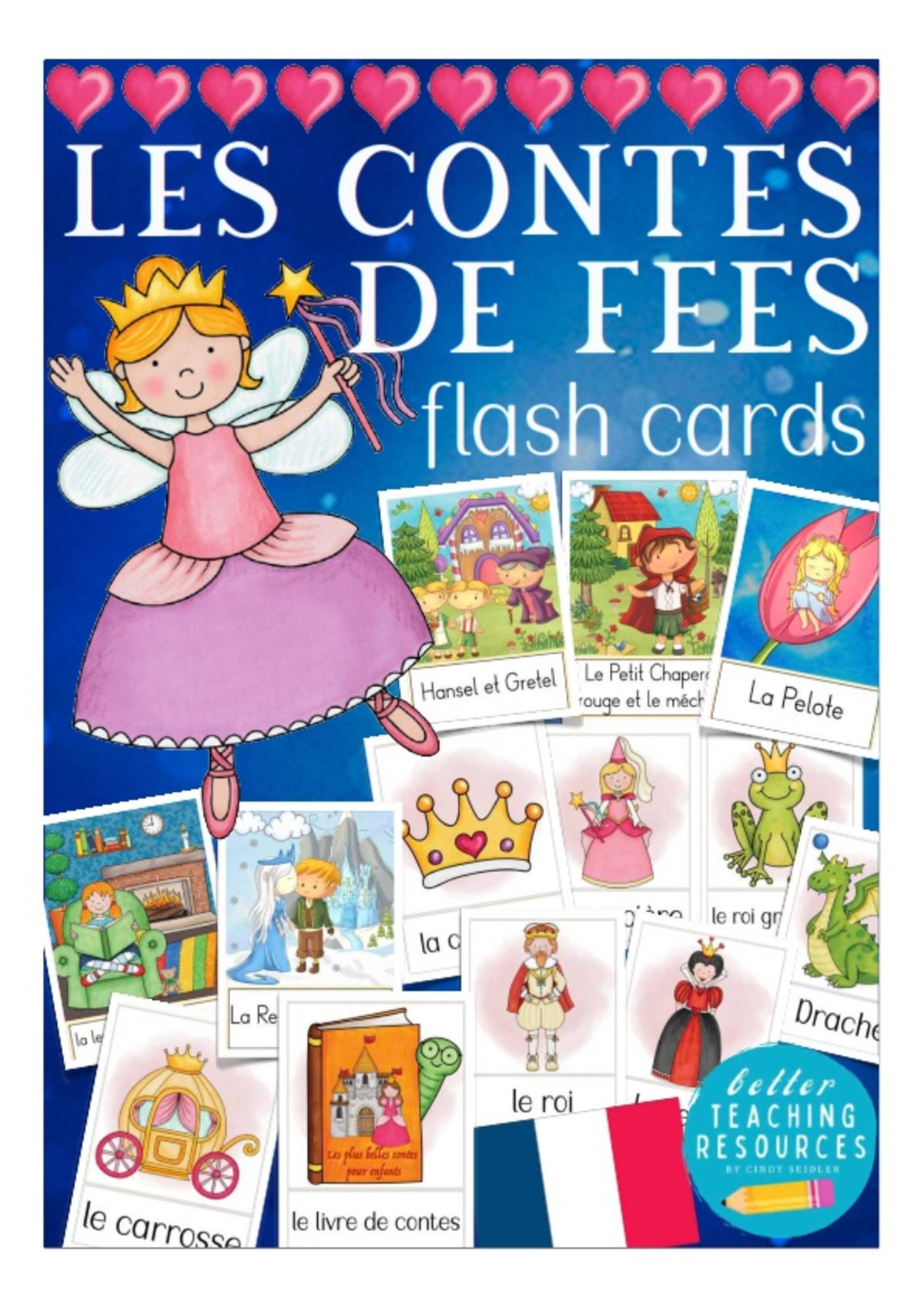An educational teaching resource from Better Teaching Resources entitled French Flash Cards: Les Contes De Fees / Fairy Tales downloadable at Teach Simple.