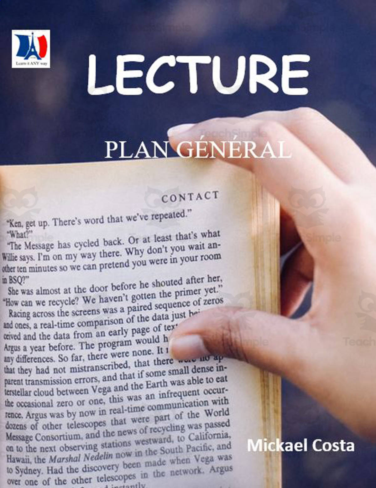 An educational teaching resource from Learn it ANY way entitled French: Lecture, plan général downloadable at Teach Simple.