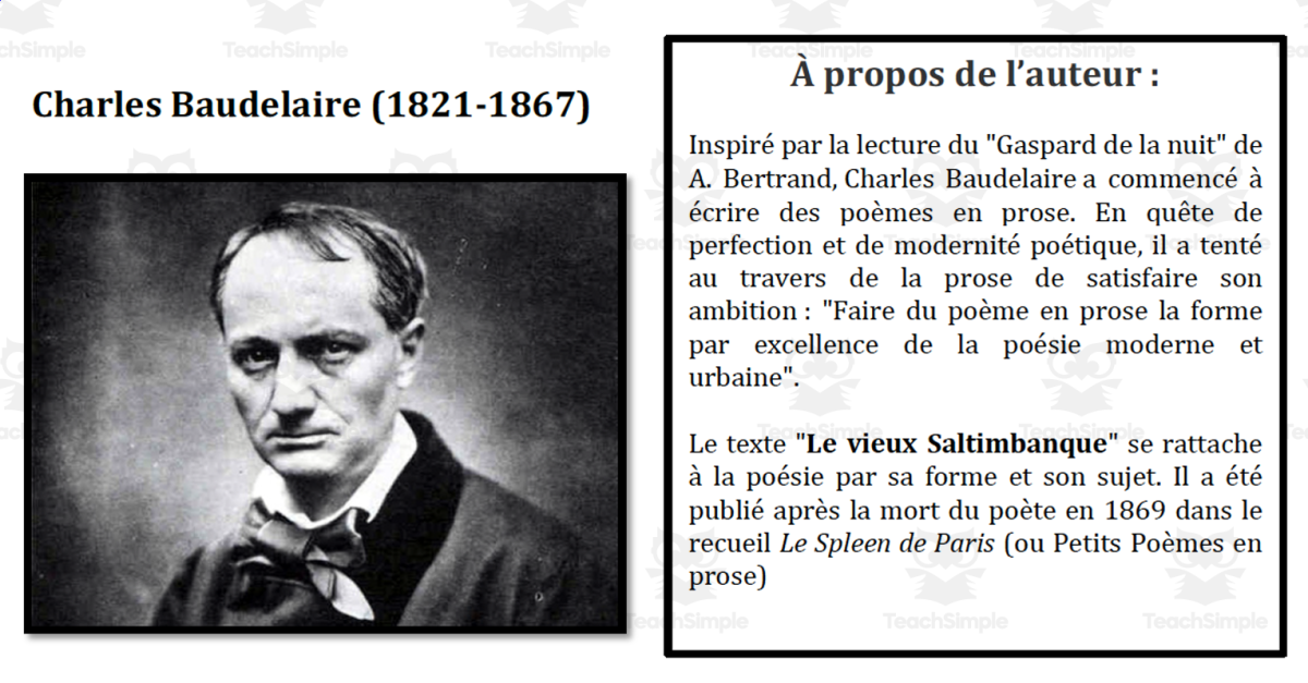 An educational teaching resource from Laprofdefrancais' Shop entitled French: Literary Text- Charles Baudelaire downloadable at Teach Simple.