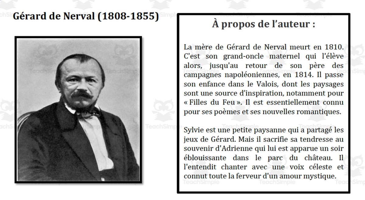 An educational teaching resource from Laprofdefrancais' Shop entitled French- Literary Text- Gerard de Nerval downloadable at Teach Simple.