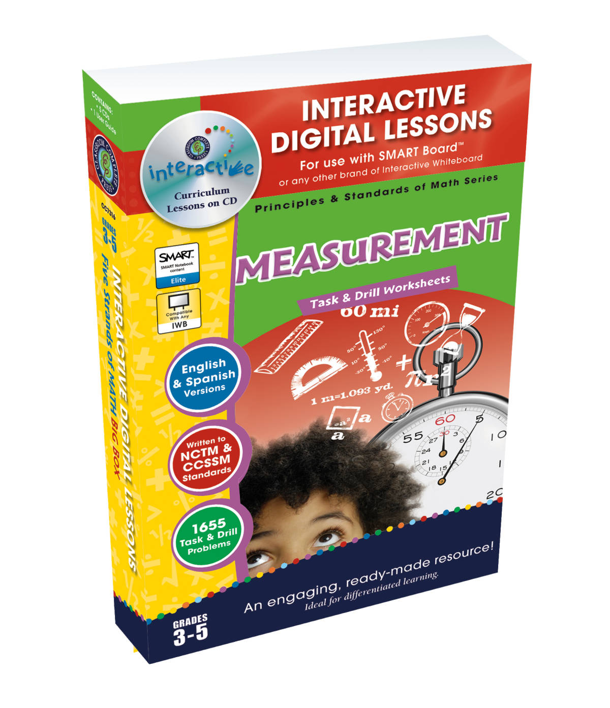 An educational teaching resource from Classroom Complete Press entitled French Math: Mesures 2 - Plan de leçon numérique An. 3-5 | MAC Software downloadable at Teach Simple.