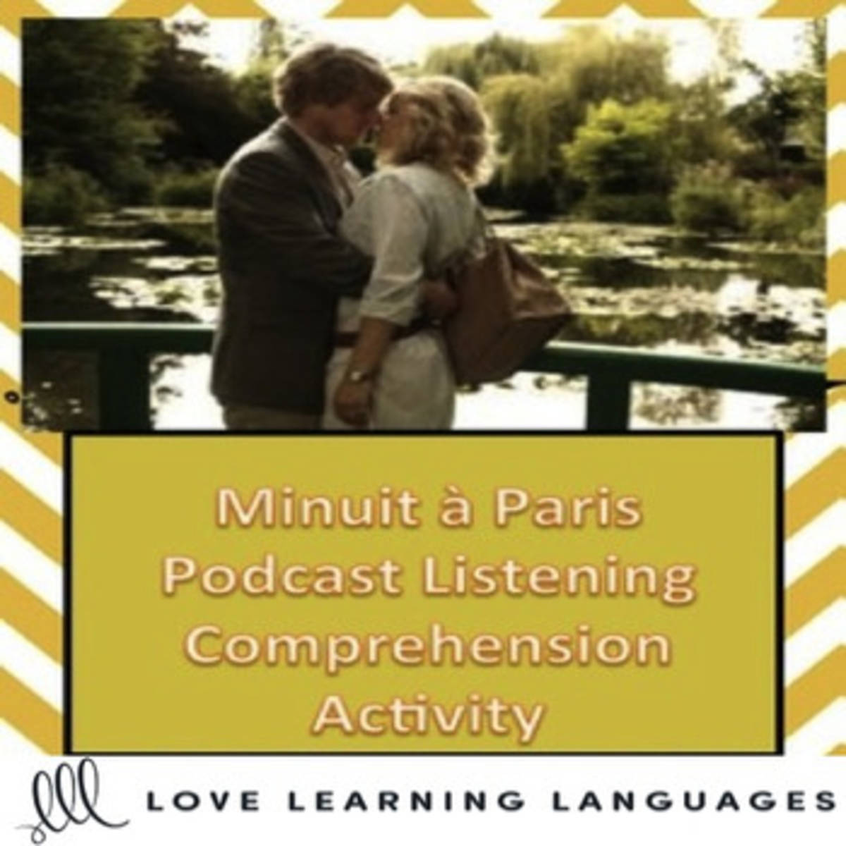 An educational teaching resource from Love Learning Languages entitled French: Midnight in Paris - Listening Comprehension Exercise downloadable at Teach Simple.