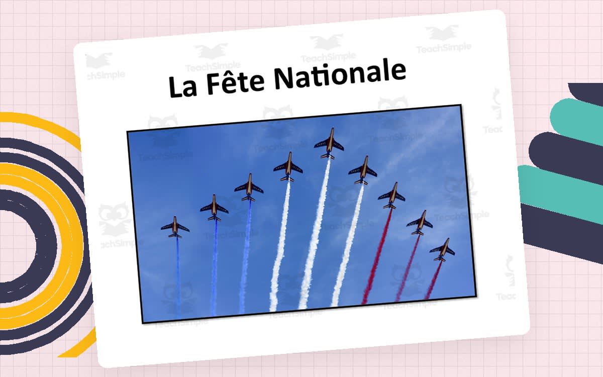 An educational teaching resource from Laprofdefrancais' Shop entitled French: National Day/ Bastille Day- Article and worksheet downloadable at Teach Simple.