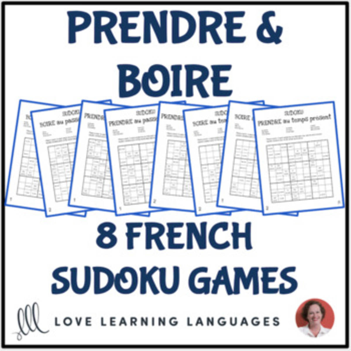 An educational teaching resource from Love Learning Languages entitled French: Prendre & Boire - Irregular Verbs - Sudoko Games downloadable at Teach Simple.
