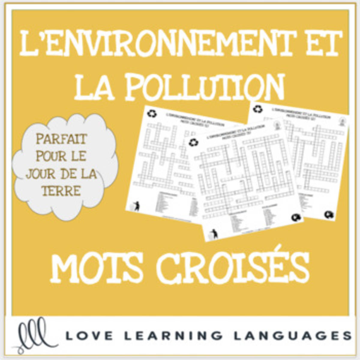 An educational teaching resource from Love Learning Languages entitled French: The Environment and Pollution - Crossword Puzzles downloadable at Teach Simple.