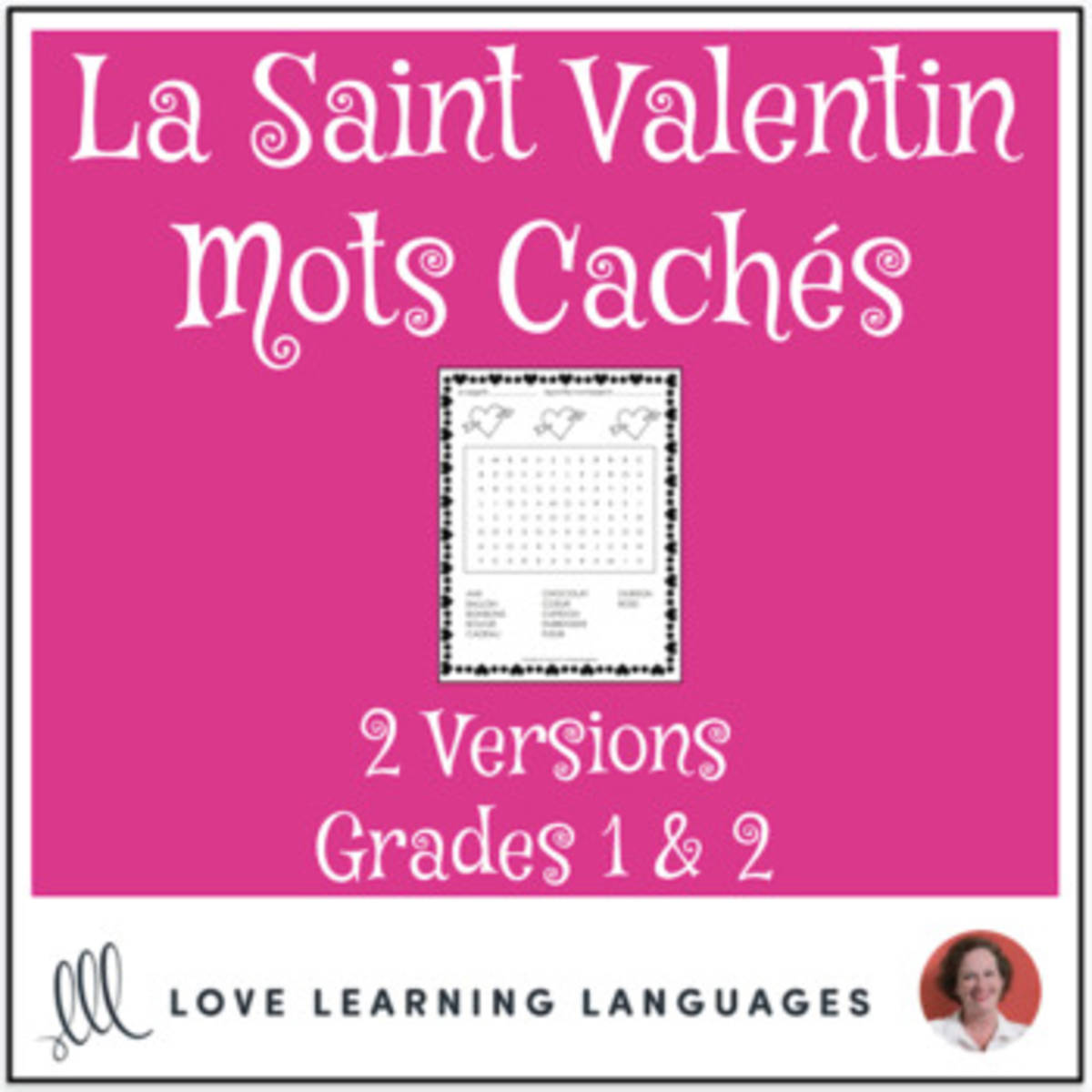 An educational teaching resource from Love Learning Languages entitled French: Valentine's Day Word Search - Grades 1 & 2 downloadable at Teach Simple.