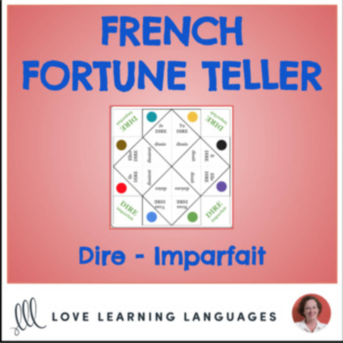 An educational teaching resource from Love Learning Languages entitled French Verb DIRE - IMPERFECT TENSE - Fortune Tellers downloadable at Teach Simple.