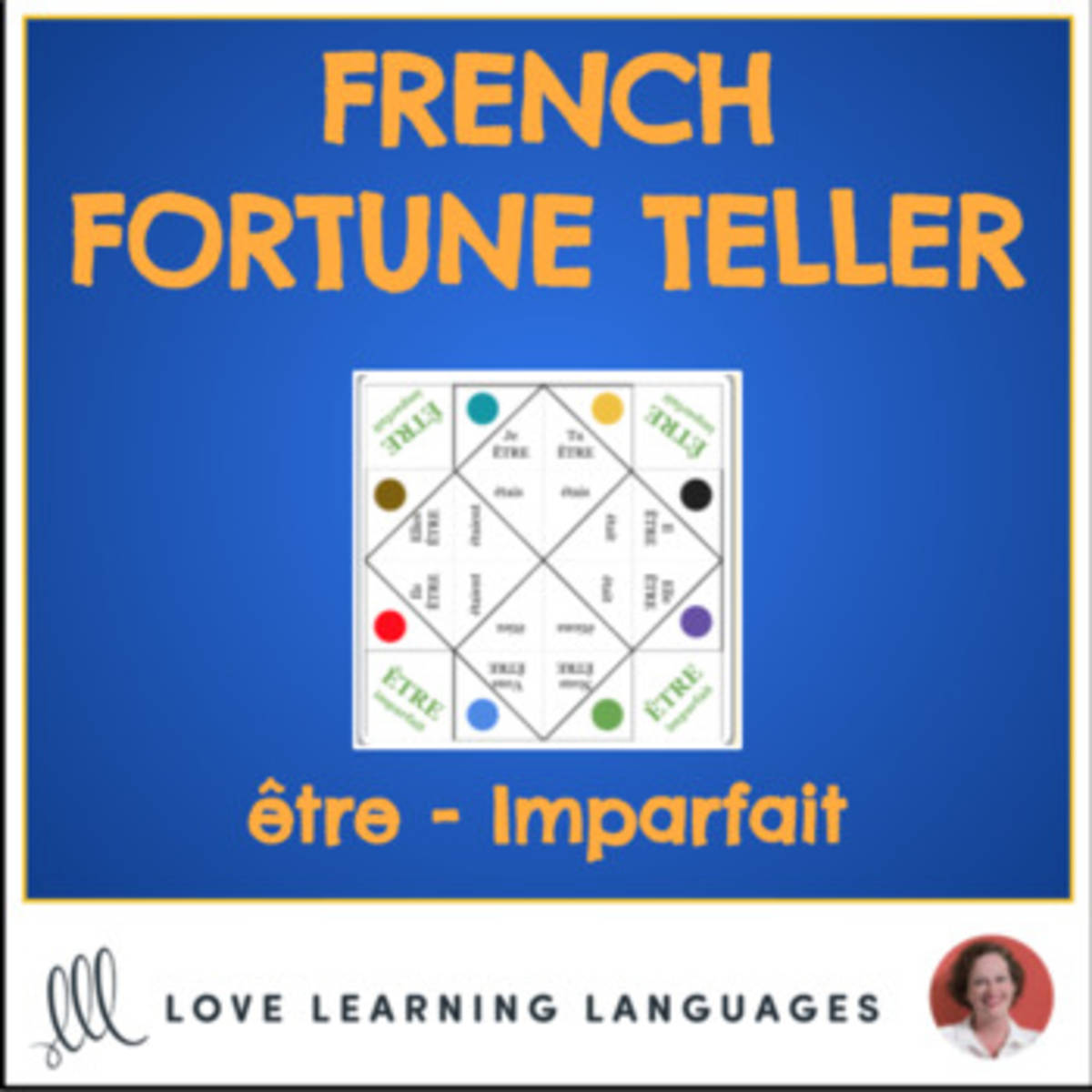 An educational teaching resource from Love Learning Languages entitled French Verb ETRE - IMPERFECT TENSE - Fortune Tellers downloadable at Teach Simple.