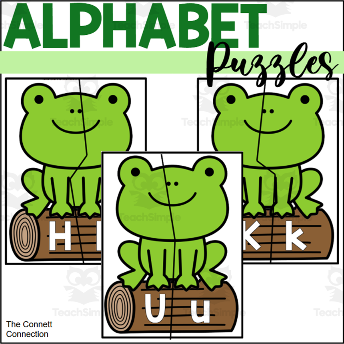 An educational teaching resource from The Connett Connection entitled Frogs Alphabet Puzzles downloadable at Teach Simple.