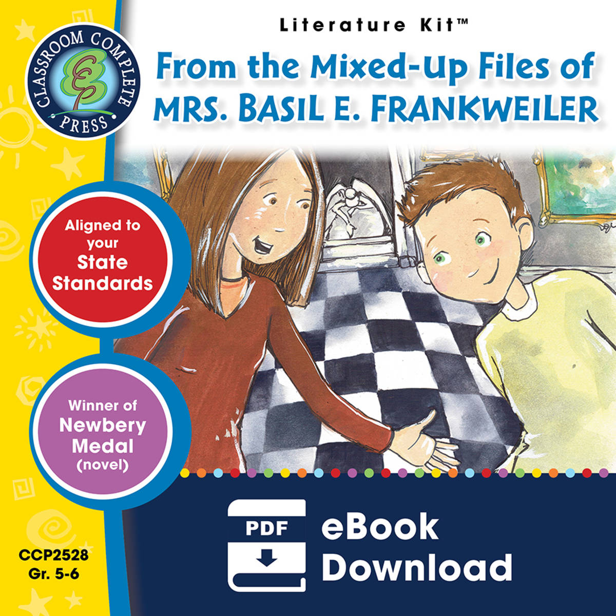 An educational teaching resource from Classroom Complete Press entitled From the Mixed-Up Files of Mrs. Basil E. Frankweiler - Literature Kit Gr. 5-6 downloadable at Teach Simple.