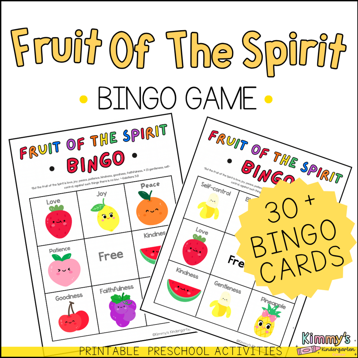 Fruit of the Spirit Bingo | Christian Preschool Bible Game preview