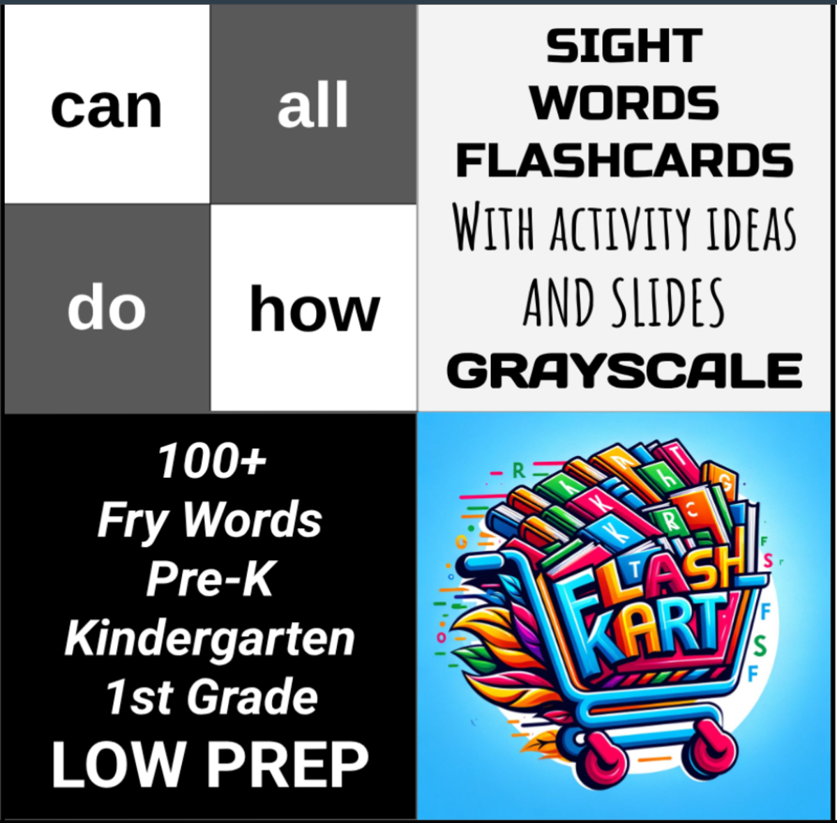 An educational teaching resource from FlashKart entitled Fry Sight Words Flashcards for Toddlers, Preschool, Kindergarten & 1st downloadable at Teach Simple.