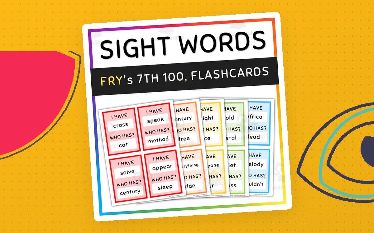 An educational teaching resource from TeacherYouWant entitled Fry Sight Words, I Have Who Has Game, Flash Cards, 601-700, [SET 2] downloadable at Teach Simple.