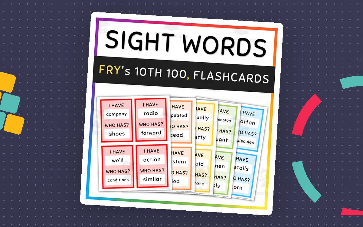 An educational teaching resource from TeacherYouWant entitled Fry Sight Words, I Have Who Has Game, Flash Cards, 901-1000, [SET 2] downloadable at Teach Simple.