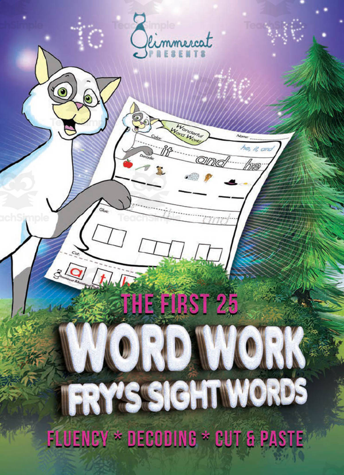 An educational teaching resource from Glimmercat Education entitled Fry's Sight Words | Word Work Packet downloadable at Teach Simple.