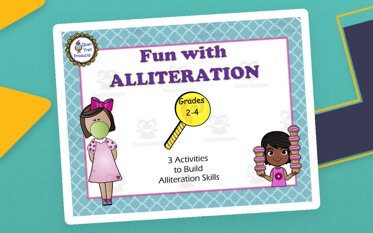 An educational teaching resource from Quail Trail Products entitled Fun with Alliteration downloadable at Teach Simple.