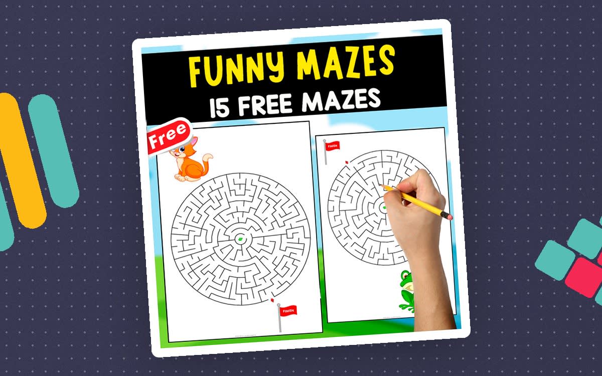 An educational teaching resource from EDITORIAL LAURA EDUCA entitled FUNNY MAZES FOR KIDS | 15 FREE WORKSHEETS downloadable at Teach Simple.