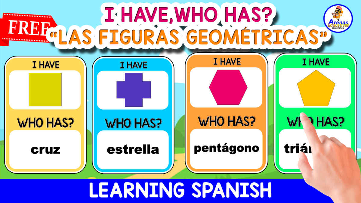 An educational teaching resource from EDITORIAL LAURA EDUCA entitled GAME "I HAVE, WHO HAS?" | LAS FIGURAS GEOMÉTRICAS EN ESPAÑOL downloadable at Teach Simple.