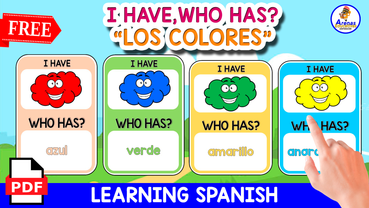 An educational teaching resource from EDITORIAL LAURA EDUCA entitled GAME "I HAVE, WHO HAS?" | LOS COLORES EN ESPAÑOL downloadable at Teach Simple.