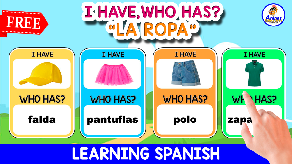 An educational teaching resource from EDITORIAL LAURA EDUCA entitled GAME "I HAVE,WHO HAS?" | LA ROPA EN ESPAÑOL downloadable at Teach Simple.