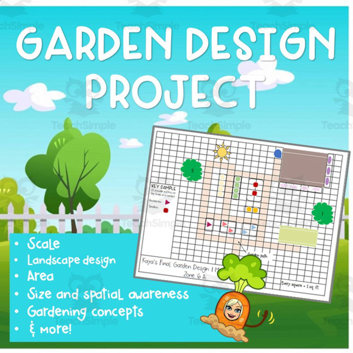 An educational teaching resource from Hey Teacher Shoppe entitled Garden Design Project Based Learning Activity downloadable at Teach Simple.
