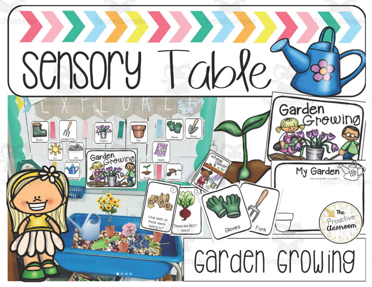 An educational teaching resource from The Proactive Classroom entitled Garden Growing Sensory Table downloadable at Teach Simple.