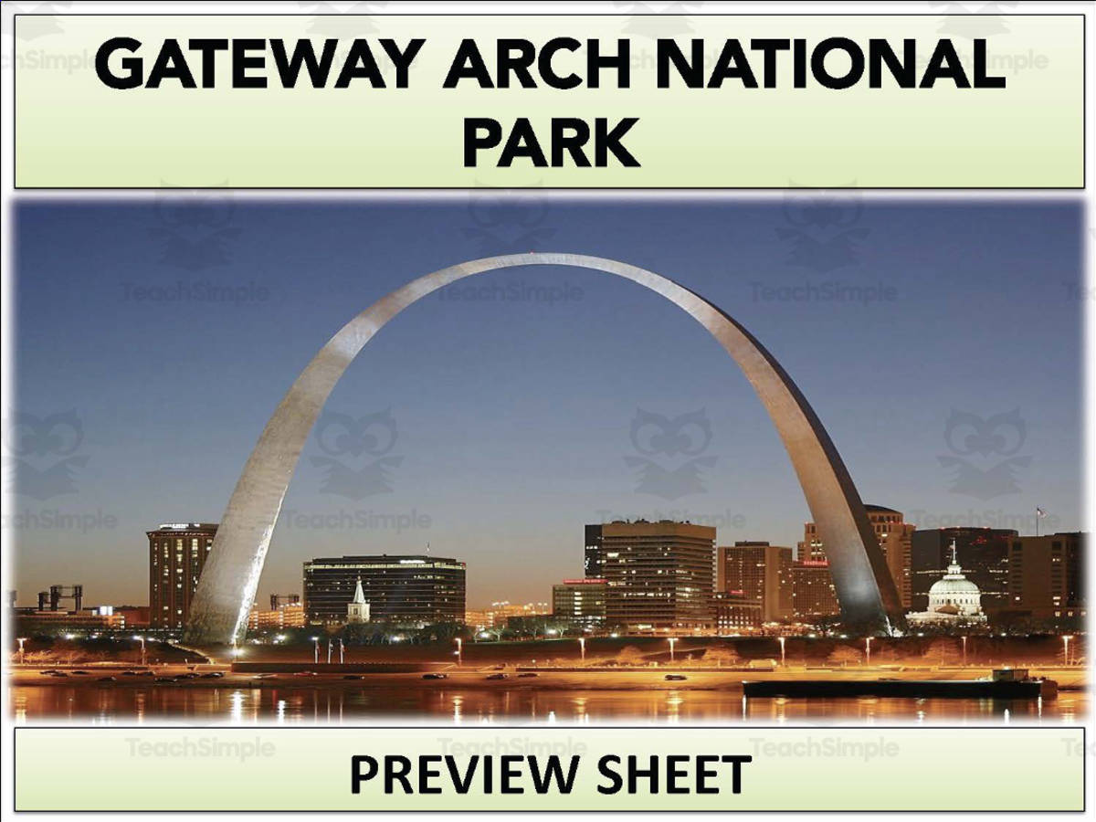 An educational teaching resource from Mr Gray History entitled Gateway Arch National Park Geography Unit downloadable at Teach Simple.