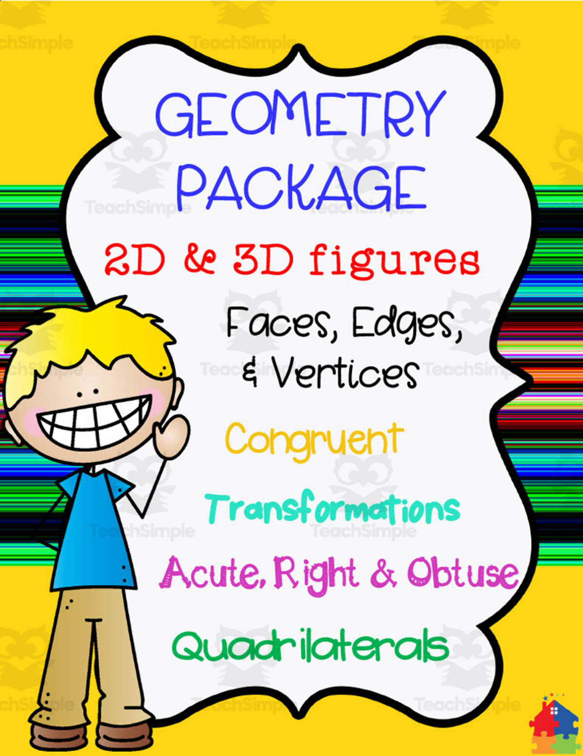 An educational teaching resource from Teachers R Us Homeschool entitled Geometry Activity Packet downloadable at Teach Simple.