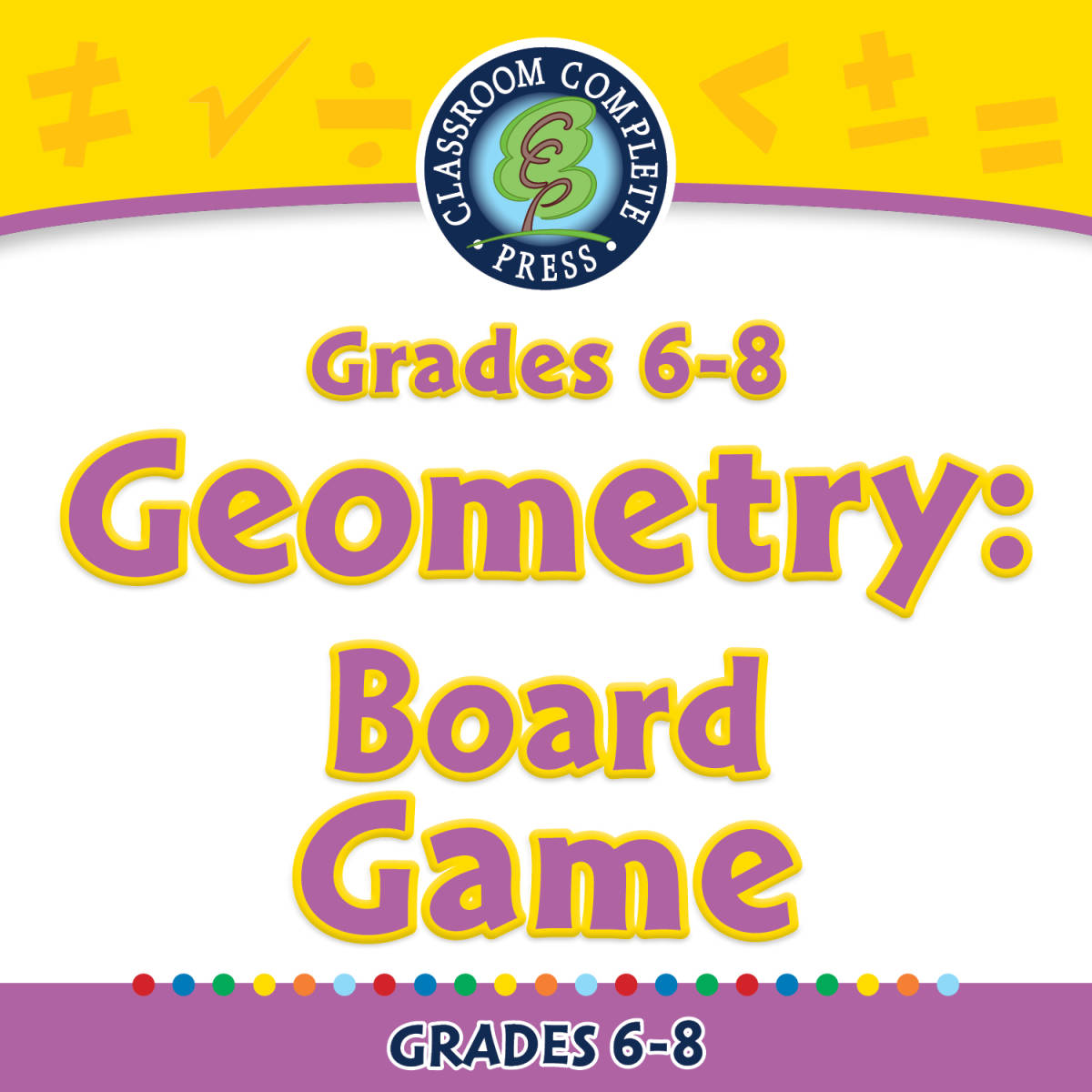 An educational teaching resource from Classroom Complete Press entitled Geometry: Board Game for 6th-8th | PC Software downloadable at Teach Simple.
