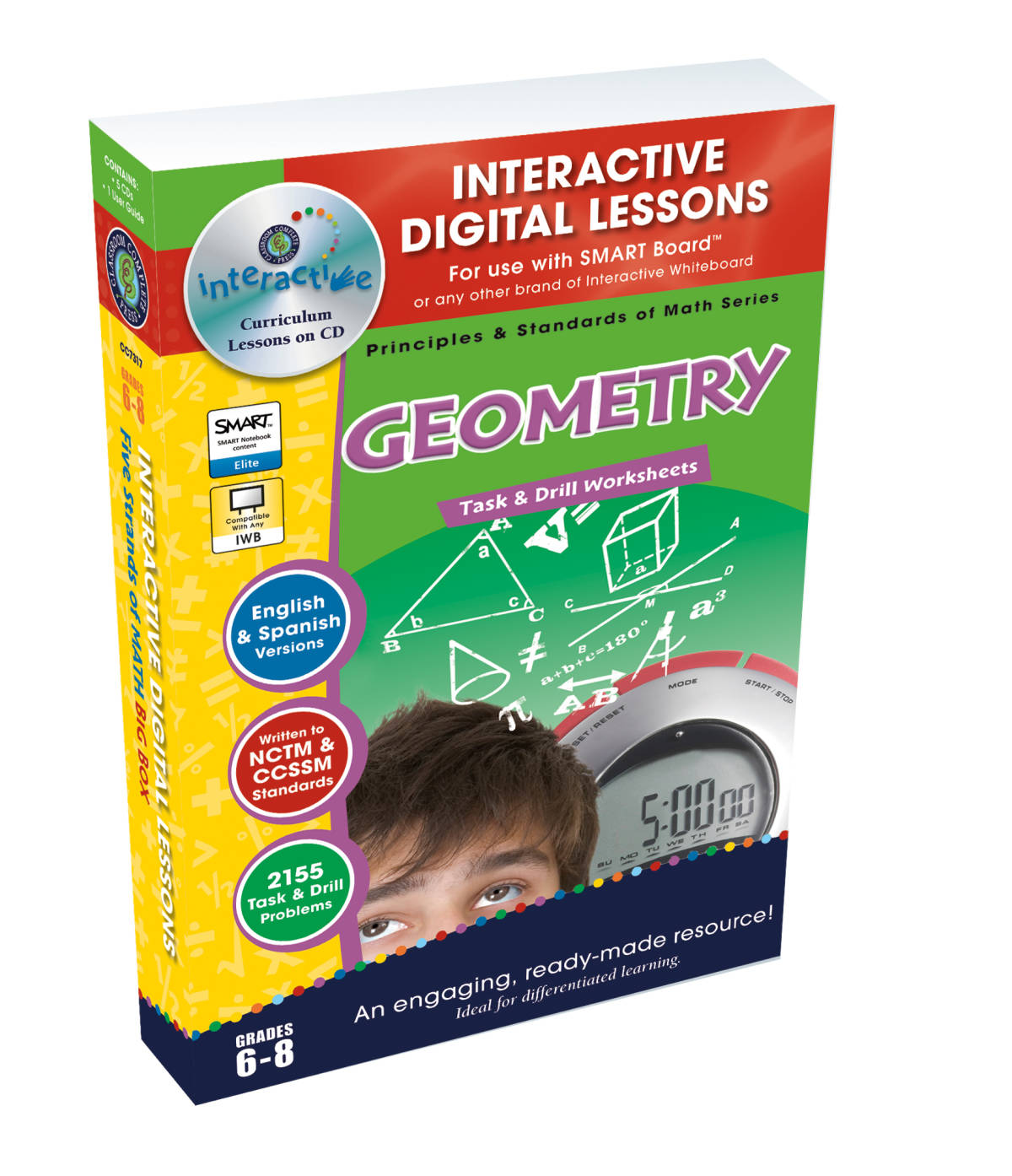 An educational teaching resource from Classroom Complete Press entitled Geometry - Digital Lesson Plan Gr. 6-8 - FLASH-MAC downloadable at Teach Simple.