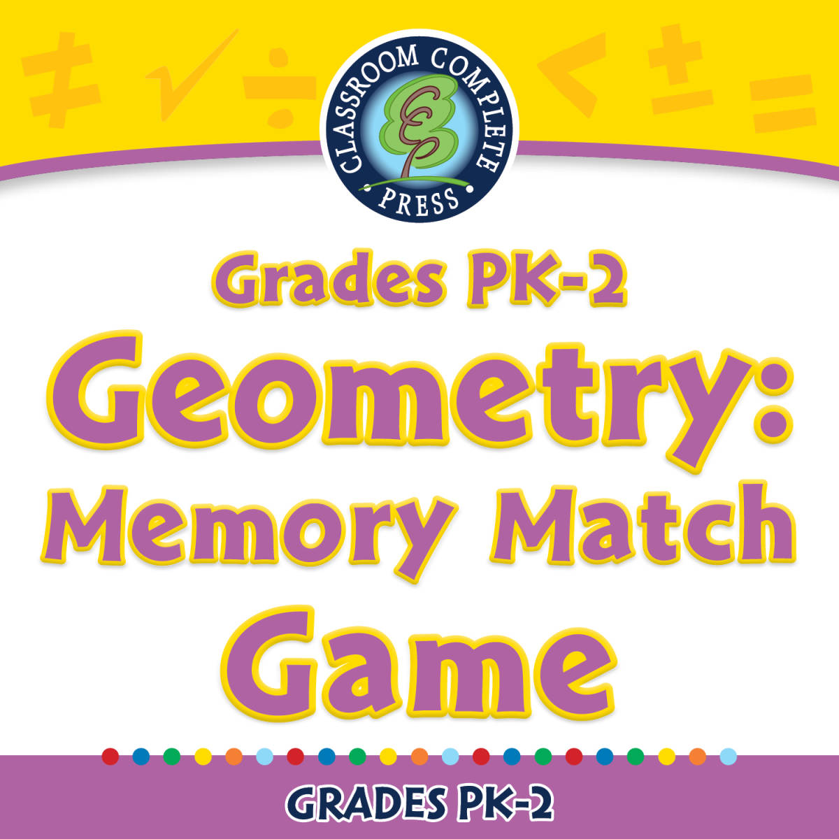 An educational teaching resource from Classroom Complete Press entitled Geometry: Memory Match Game - MAC Software downloadable at Teach Simple.