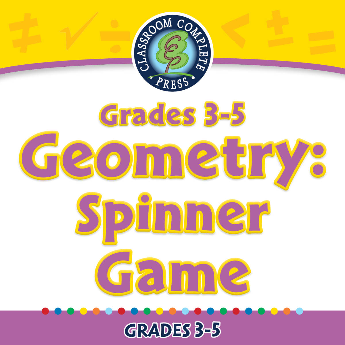 An educational teaching resource from Classroom Complete Press entitled Geometry: Spinner Game for 3rd-5th - PC Software downloadable at Teach Simple.