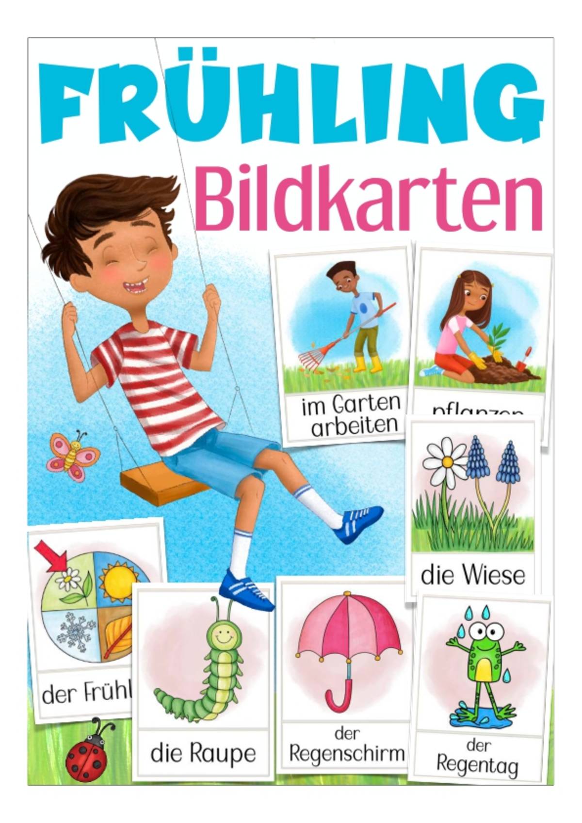 An educational teaching resource from Better Teaching Resources entitled German Flash Cards: Spring Time downloadable at Teach Simple.