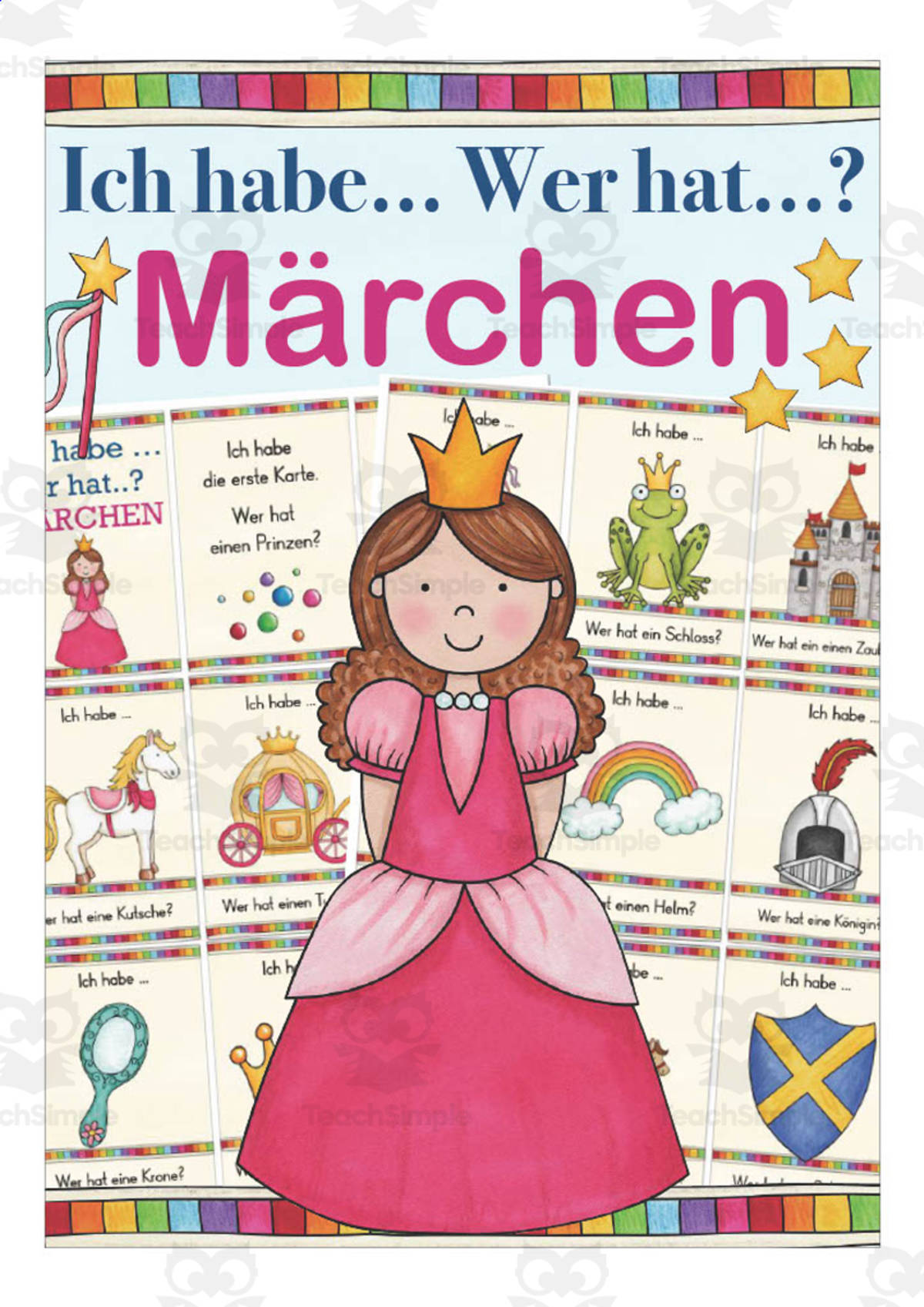 An educational teaching resource from Better Teaching Resources entitled German: I have... Who has? - Fairy Tales downloadable at Teach Simple.
