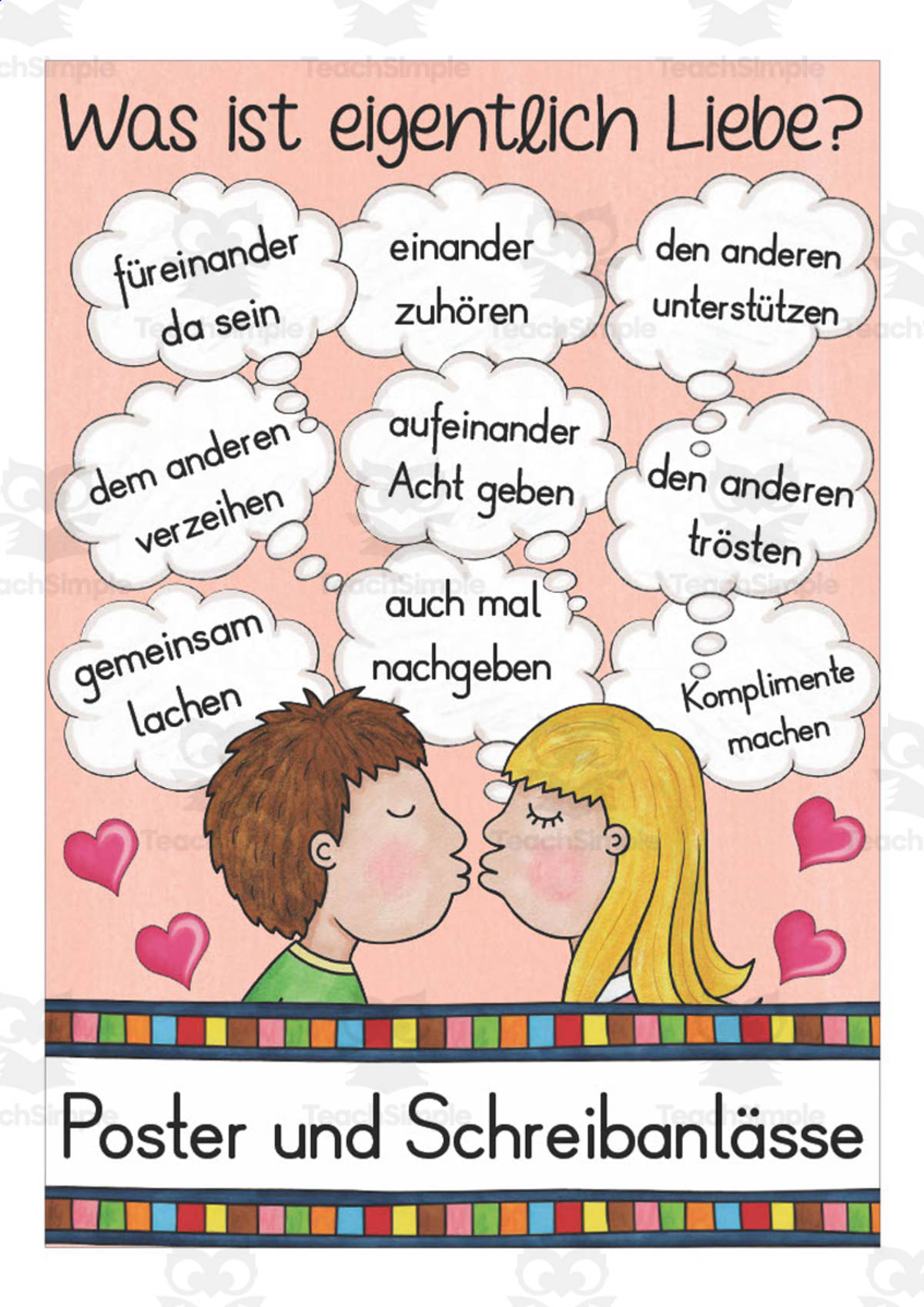 An educational teaching resource from Better Teaching Resources entitled German: What is Valentine's Day? | Fact Sheet Poster and Writing downloadable at Teach Simple.