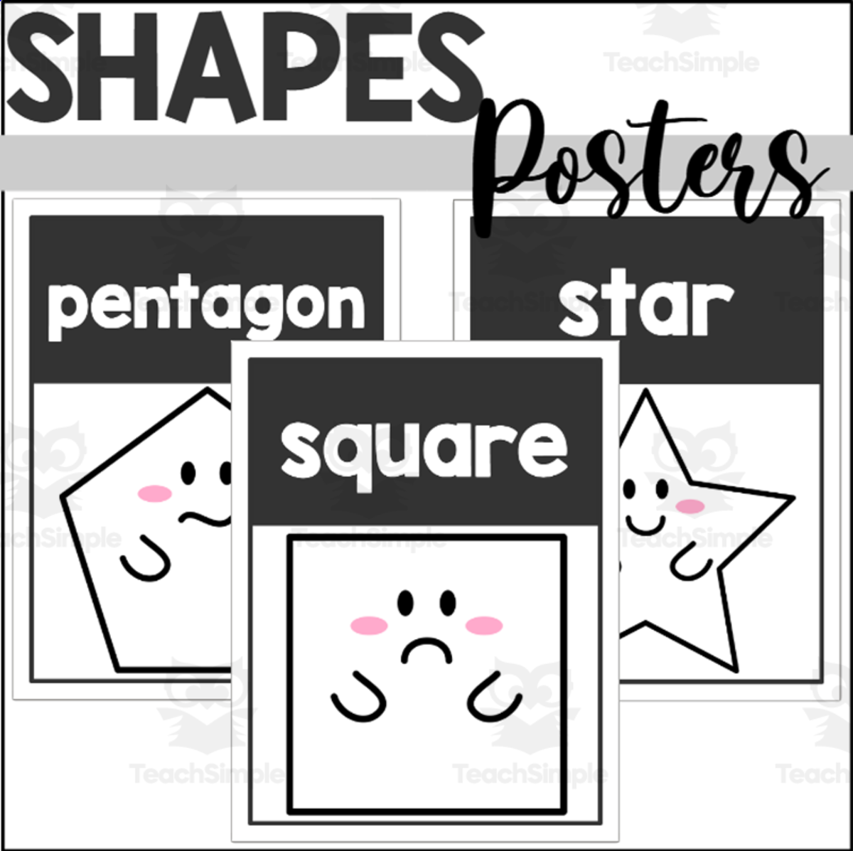 An educational teaching resource from The Connett Connection entitled Ghost 2D Shape Posters downloadable at Teach Simple.