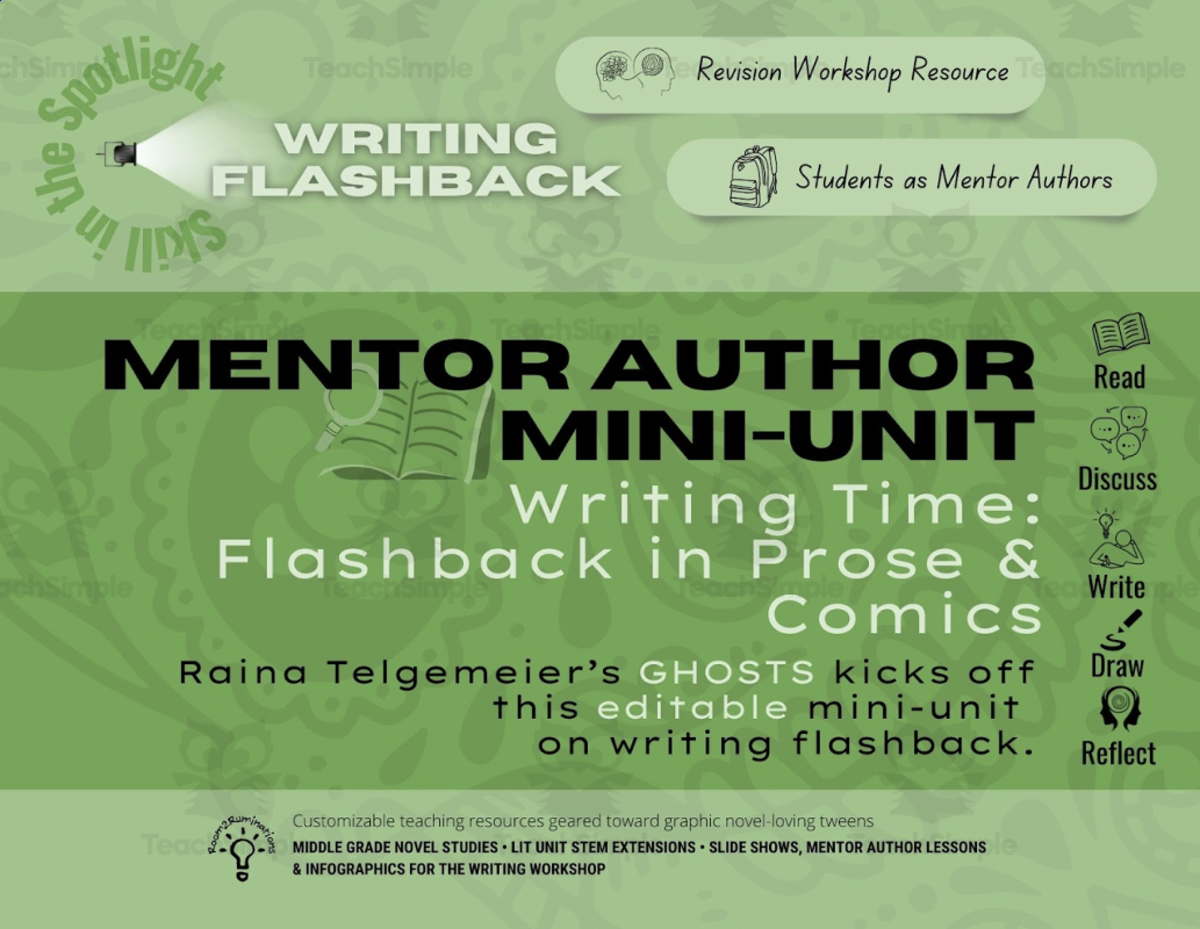 An educational teaching resource from Room2Ruminations entitled "Ghosts" Mentor Author Mini-unit • Flashback downloadable at Teach Simple.