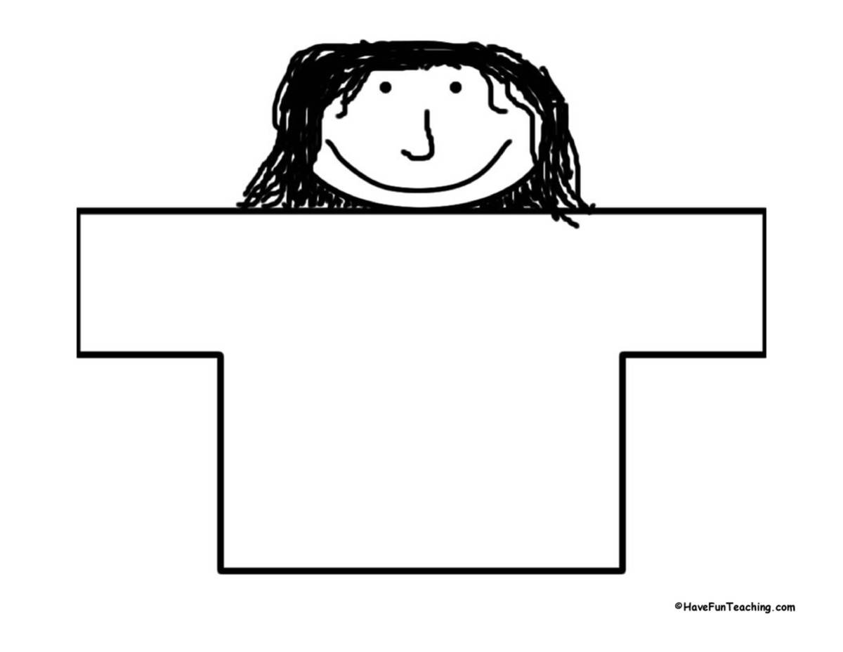 An educational teaching resource from Have Fun Teaching entitled Girl Shape Book Activity downloadable at Teach Simple.