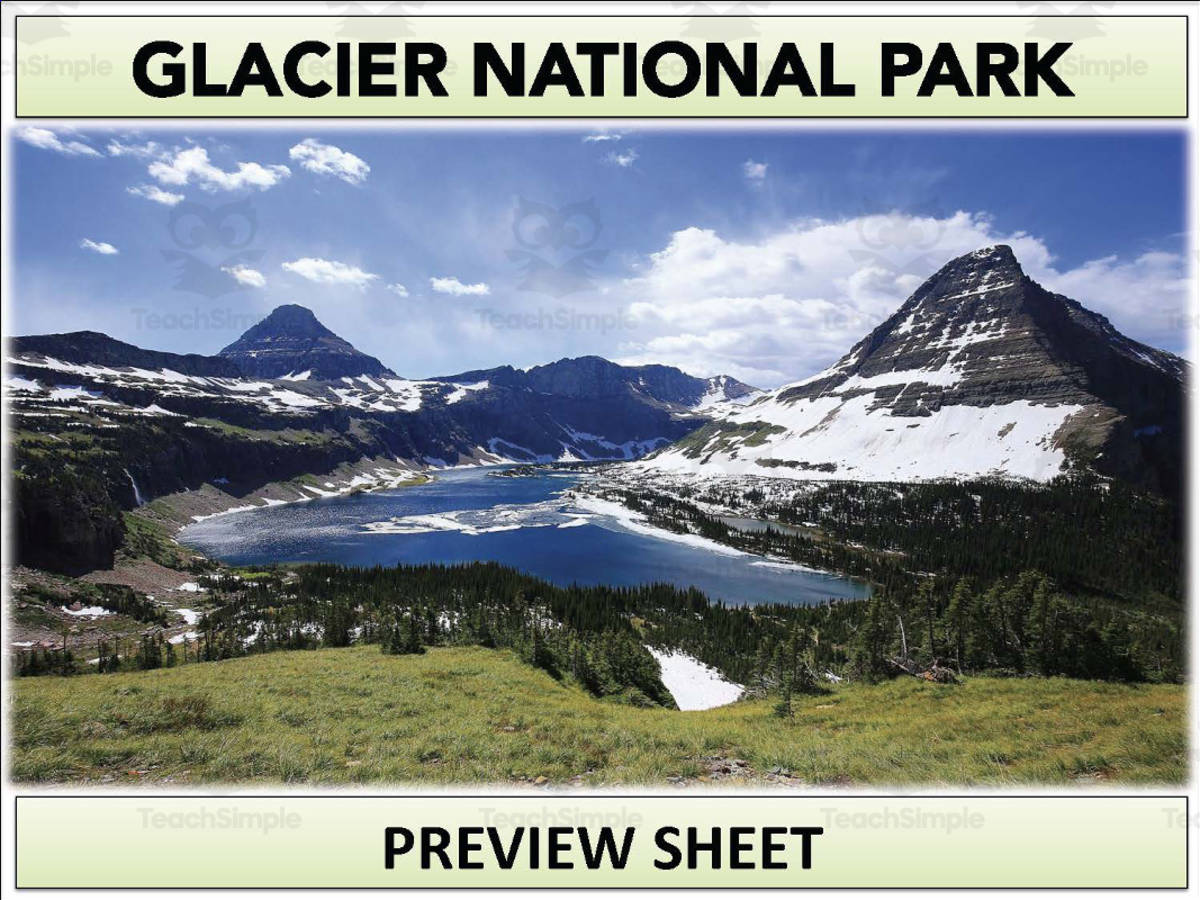 An educational teaching resource from Mr Gray History entitled Glacier National Park Geography Unit downloadable at Teach Simple.