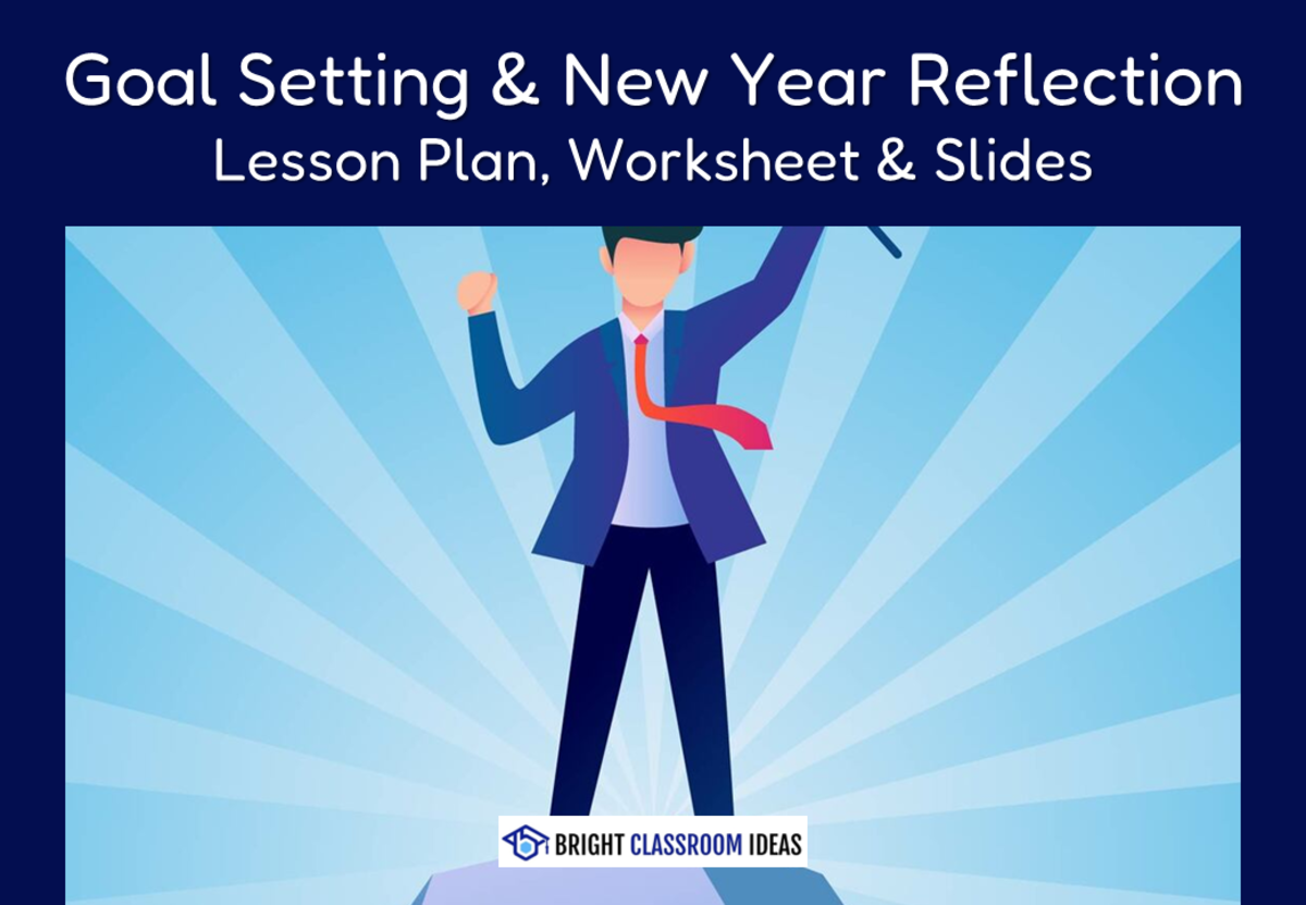 An educational teaching resource from Bright Classroom Ideas Marketplace entitled Goal Setting & New Year Reflection Lesson Pack (Grades 3–8) downloadable at Teach Simple.