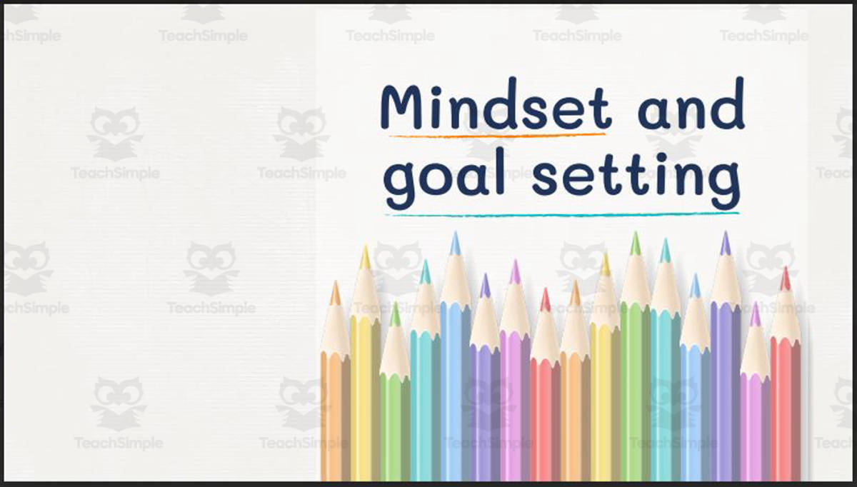 An educational teaching resource from Ed Dynamic entitled Goals, Grit, and Mindset (Class Activity on SMART Goals, Grit, Growth Mindset) downloadable at Teach Simple.