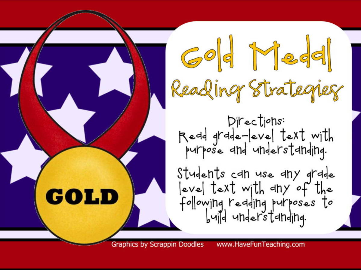 An educational teaching resource from Have Fun Teaching entitled Gold Medal Reading Strategies Activity downloadable at Teach Simple.
