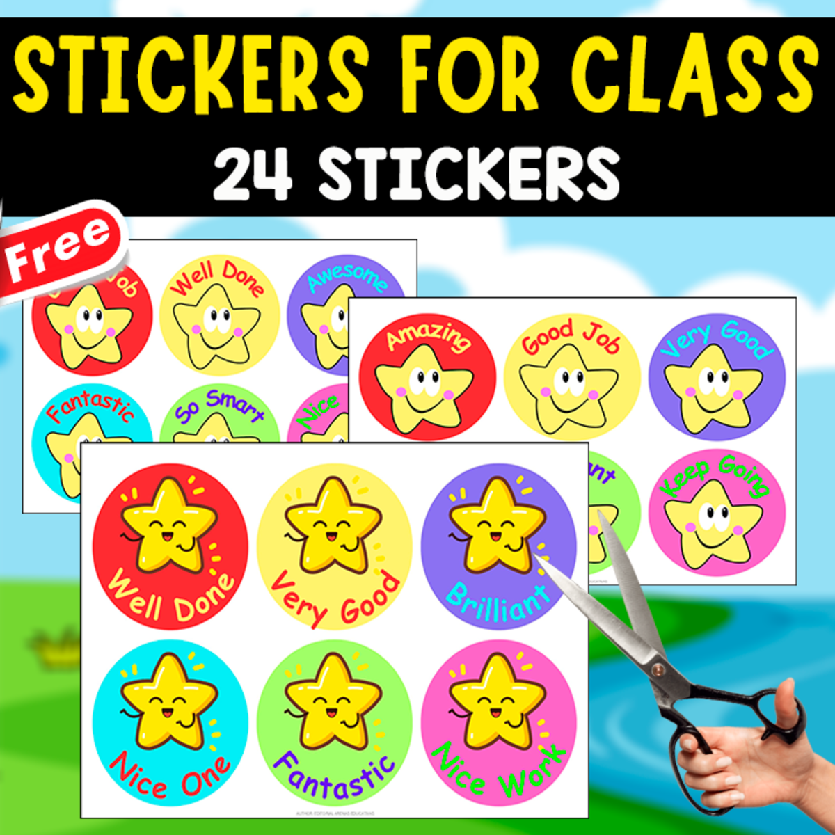 An educational teaching resource from EDITORIAL LAURA EDUCA entitled GOOD WORK STICKERS | 4 FREE PAGES downloadable at Teach Simple.