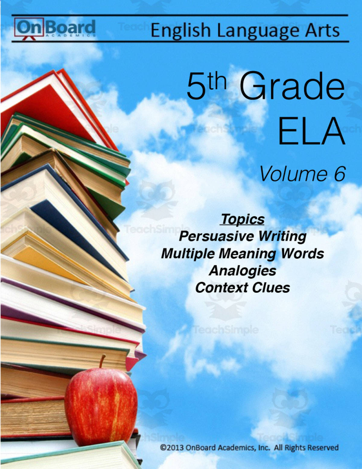 An educational teaching resource from Classroom Complete Press entitled Grade 5 ELA Volume 6 downloadable at Teach Simple.